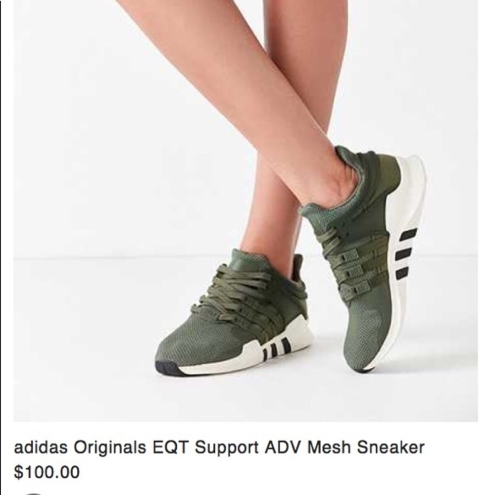 Green Adidas Originals Mesh Sneaker